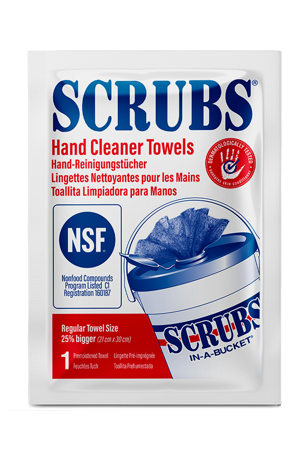 SCRUBS Hand Cleaner Towels 1 ITW Europe